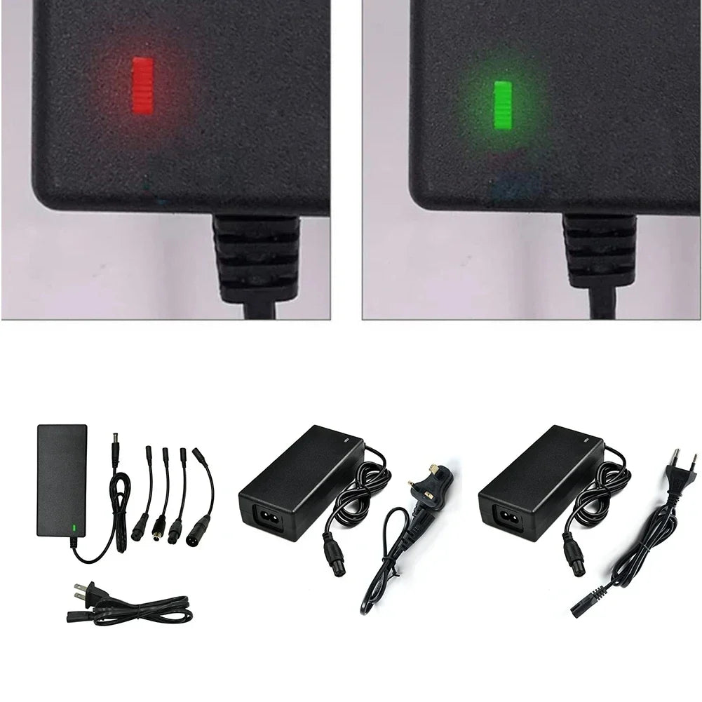 42V 2A Electric Scooter Lithium Battery Charger | 5-in-1 Adapter