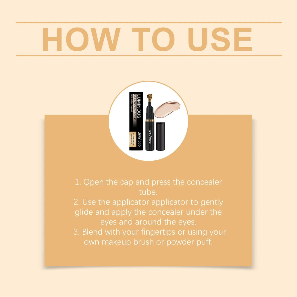 Zephoco Brightening Ivory Eye Concealer – Hydrating & Luminous