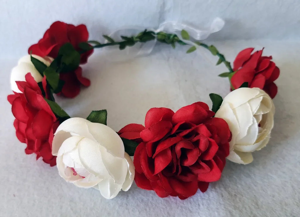 Simulation Flower Seaside Vacation Wreath Headband Women Hair
