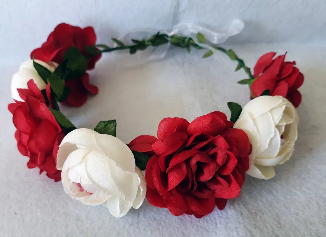 Simulation Flower Seaside Vacation Wreath Headband Women Hair