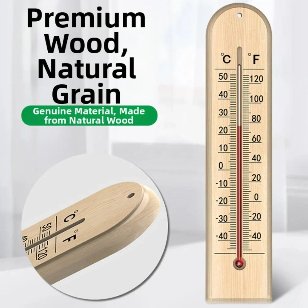 Wooden Indoor Outdoor Thermometer | Garden, Patio & Greenhouse