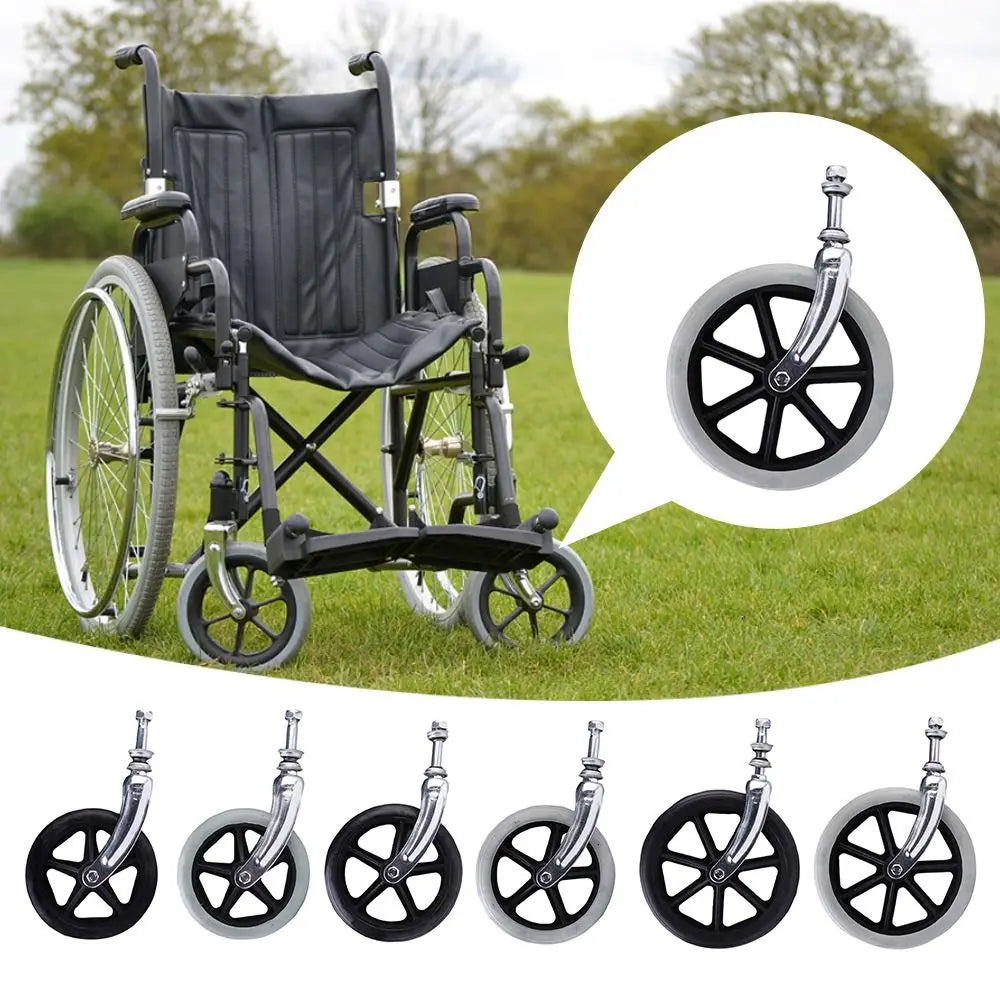 Rubber Wheelchair Front Castor Anti Slip 6 7 Shopping Cart Wheels