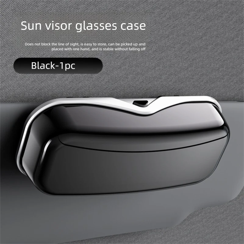 Car Sun Visor Glasses Holder – Press-Open Eyeglass Case
