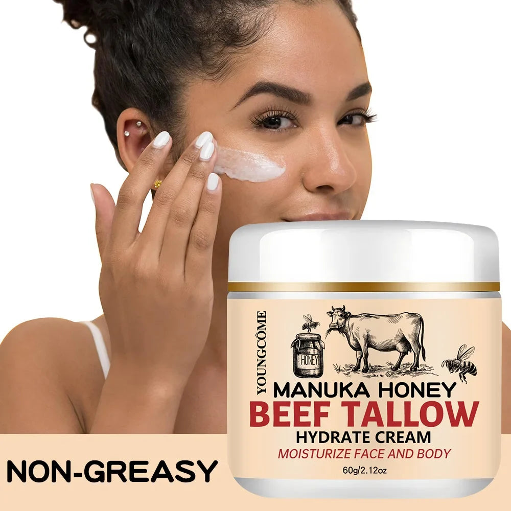YOUNGCOME Beef Tallow Honey Balm – Face & Body Moisturizer