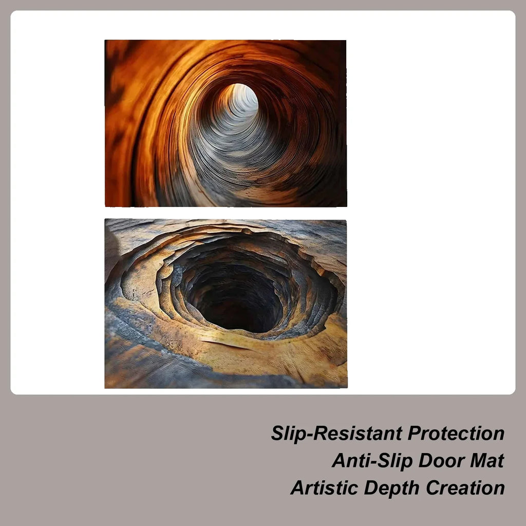 3D Optical Illusion Non-Slip Area Rug – Absorbent 50×80cm