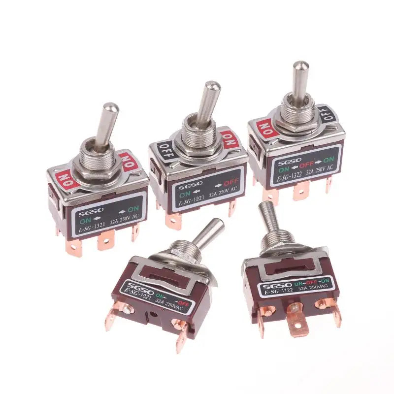 E-SG Self-Locking Rocker Toggle Switch 32A 250VAC 2/3/4/6 Pin