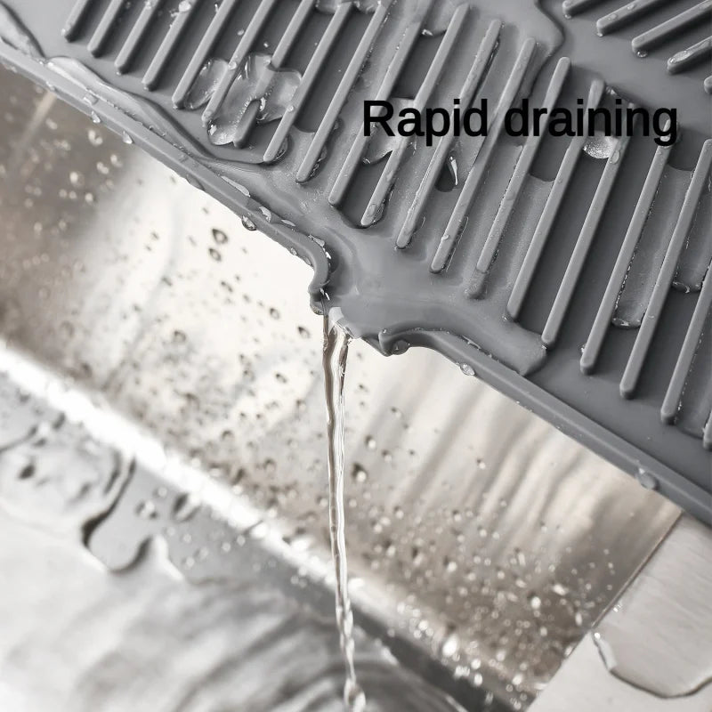 Silicone Faucet Drain Mat – Splash-Proof Kitchen & Bathroom Pad