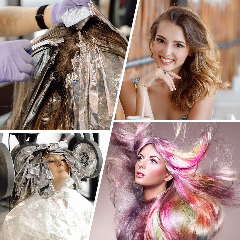 300-Piece Aluminum Foil Sheets for Hair Coloring & Nail Care