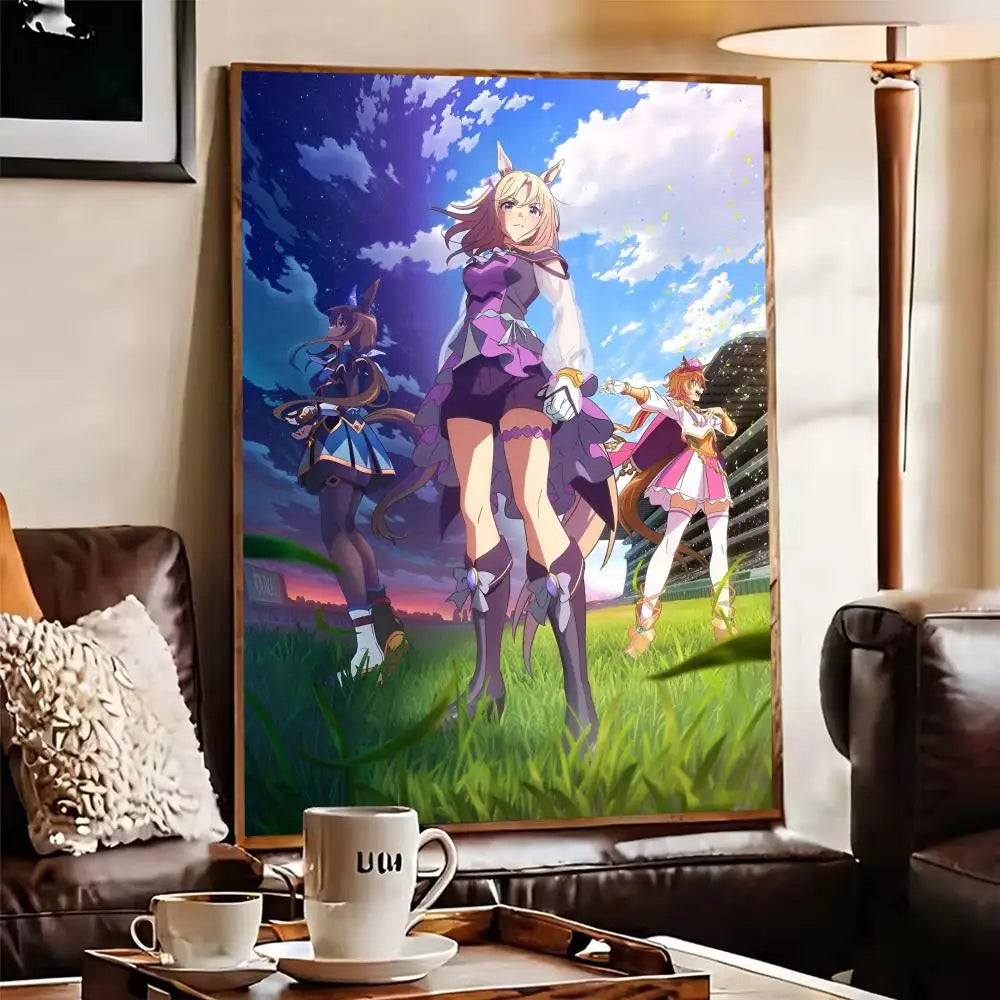 Anime Pretty Derby Self-Adhesive Wall Poster – Art Sticker