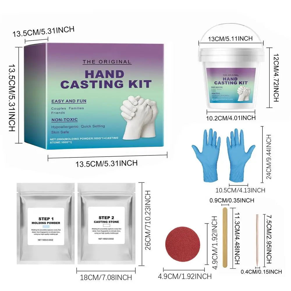 DIY Hand Casting Kit – Couples & Family Plaster Mold Keepsake