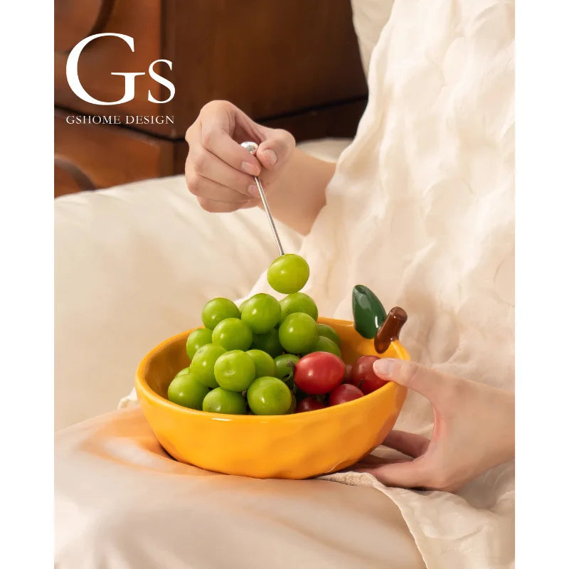Beautiful Orange Fruit Platter Home Storage Exquisite Appearance Level