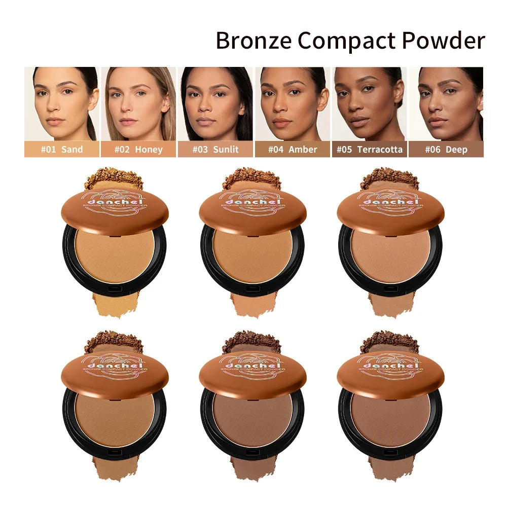 6-Color Matte Bronze Setting Powder – Buildable Coverage
