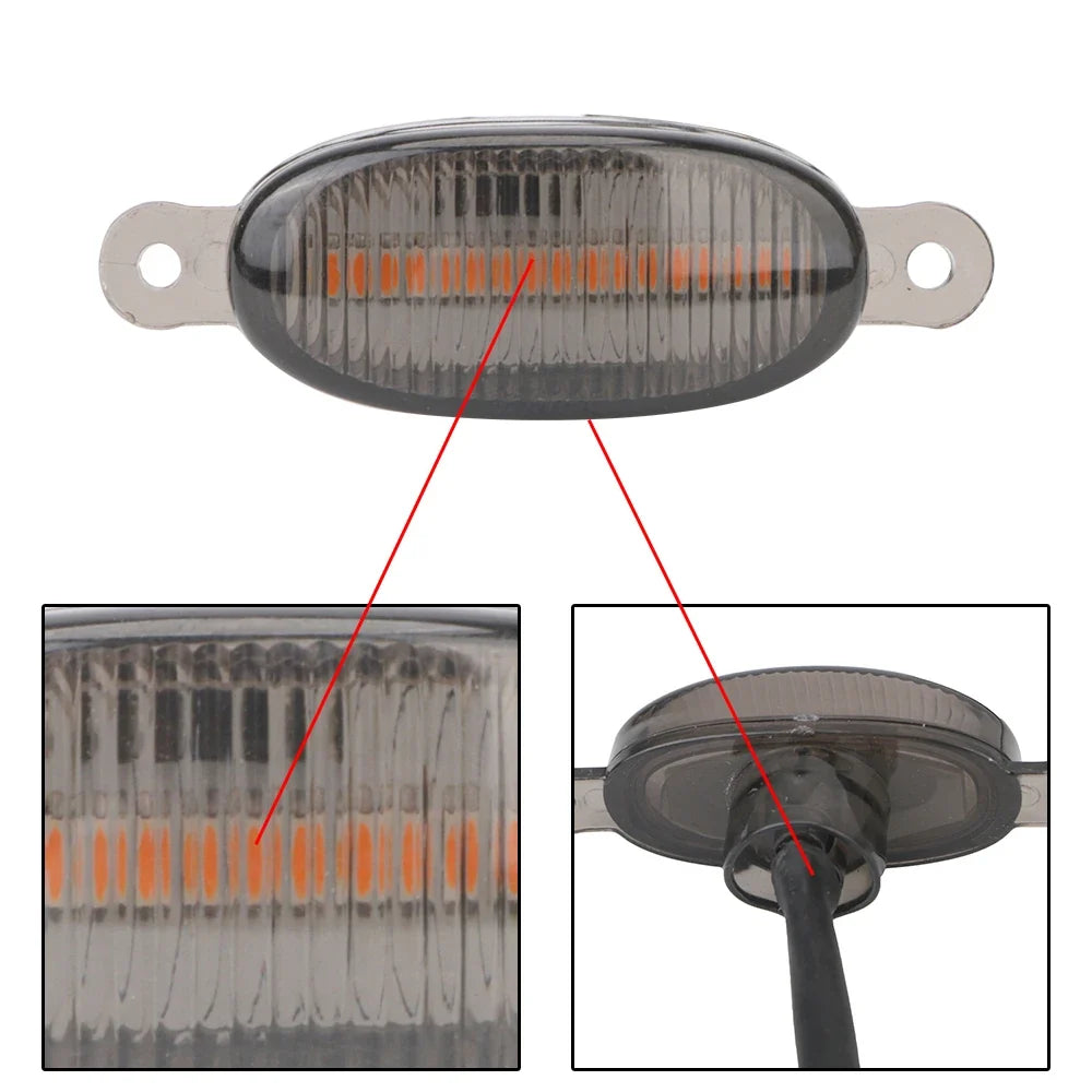 LED Amber Eagle Eye Grille Light Kit – 12V Universal 6 SMD