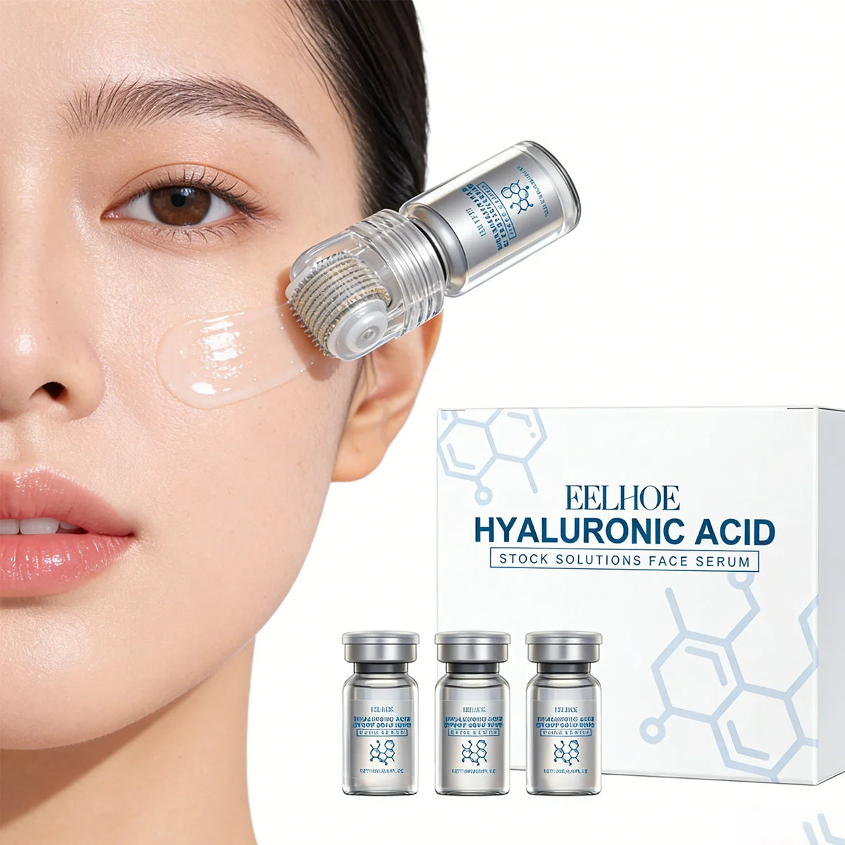 Niacinamide Microneedle Serum Kit – 0.25mm Roller | 3×10ml