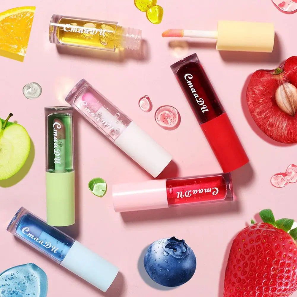 Color Changing Fruit Lip Balm – Moisturizing Lip Gloss 6 Flavors