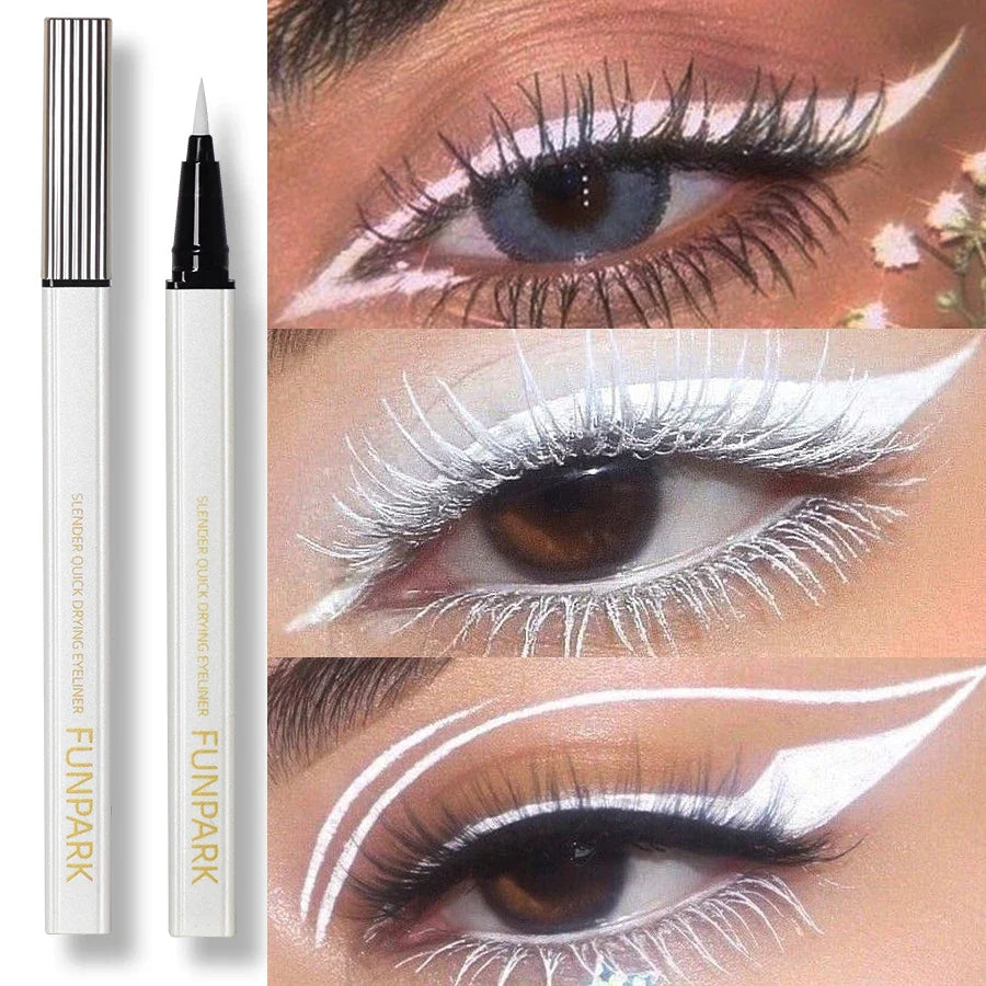 FUNPARK White Matte Liquid Eyeliner – Waterproof & Long-Lasting