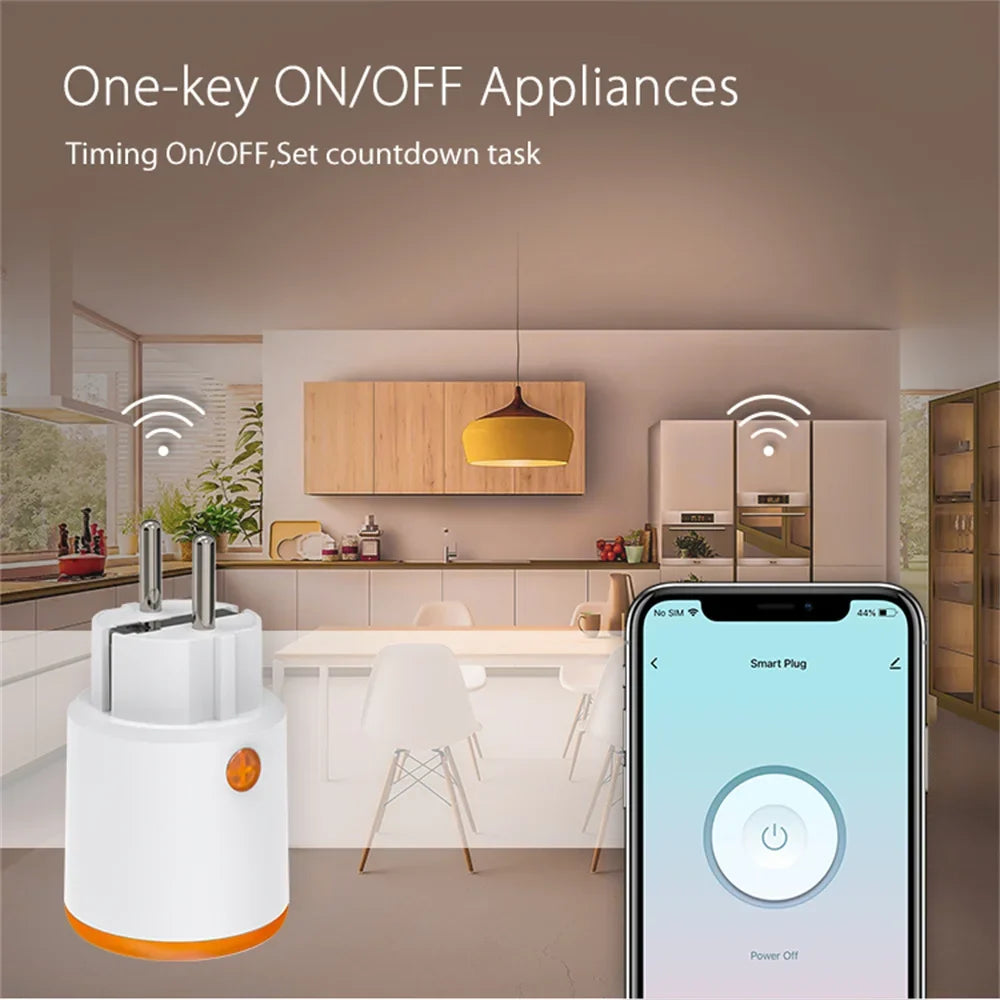 Tuya Zigbee 3 0 Smart Powe Plug EU 16A Outlet Socket Child Lock Life