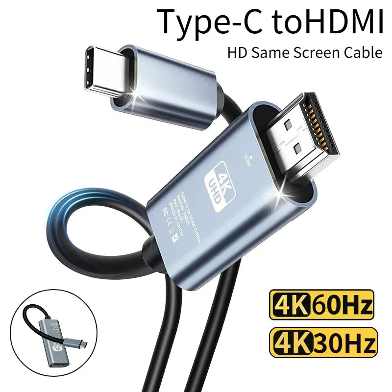 4K USB-C to HDMI Cable 30/60Hz – MacBook, iPad & iPhone 15
