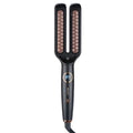 2-in-1 Ceramic Hair Straightener Brush & Curling Iron
