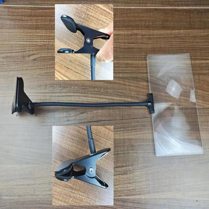 4X Fresnel Magnifying Glass – Desktop Clip-On Reading Lens