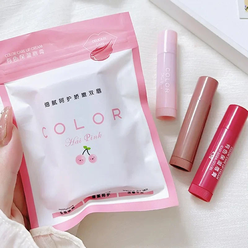 HAIPINK 3-Piece Tinted Lip Balm Set – Moisturizing & Hydrating