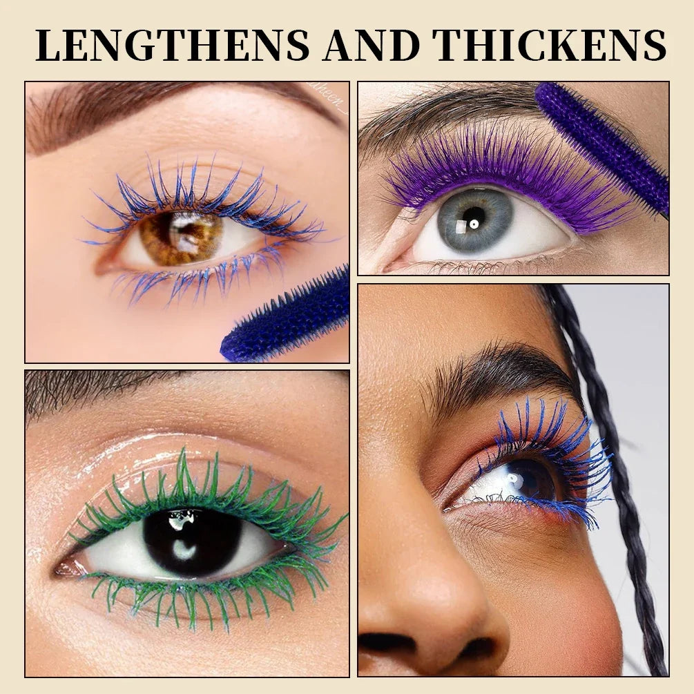 QIBEST 4D Silk Fiber Mascara – Waterproof & Colorful Lashes