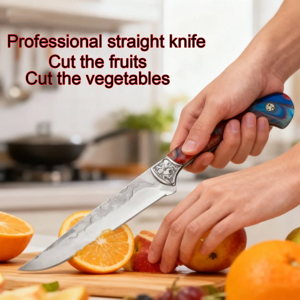 Hand-Forged Stainless Steel Boning Knife with Sheath