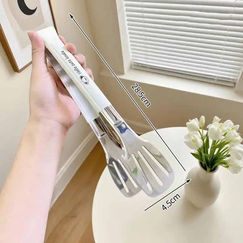 Stainless Steel Food Tongs Anti-heat Kitchen Utensils Buffet Cooking