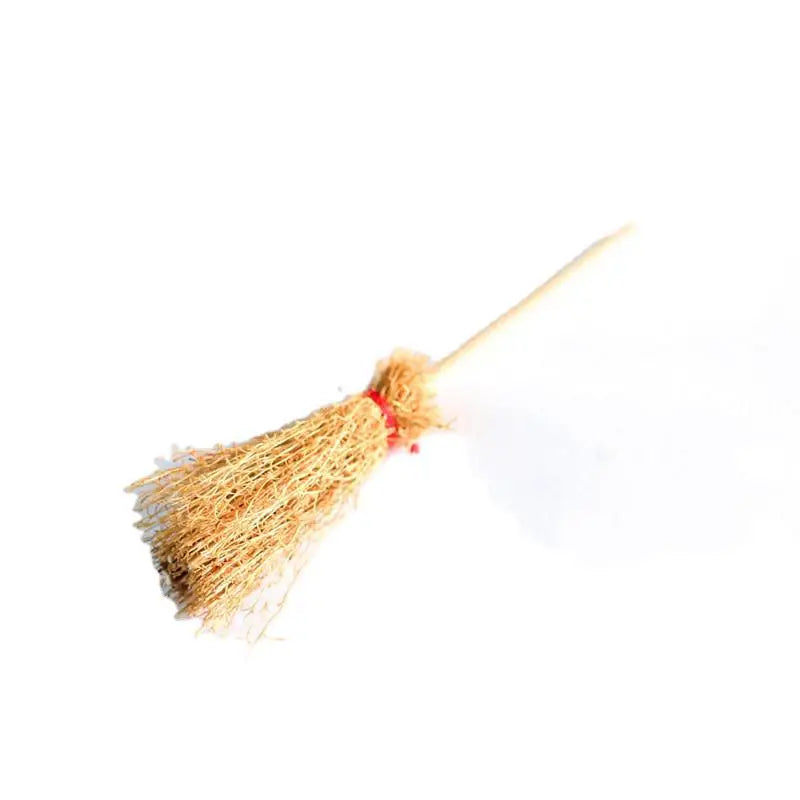 Mini Witch Straw Brooms Halloween Hanging Ornaments 1/3/6pcs