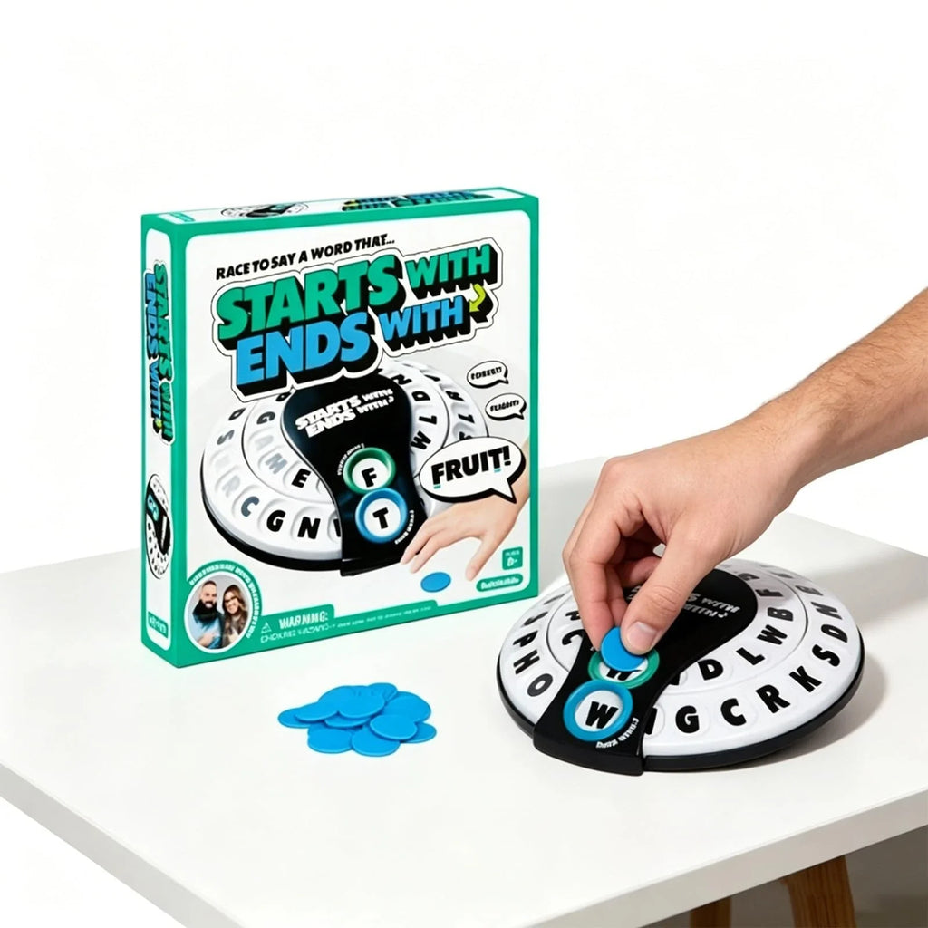 Spin Shout Word Game Fast-paced Family Letter Wheels 20 Tokens