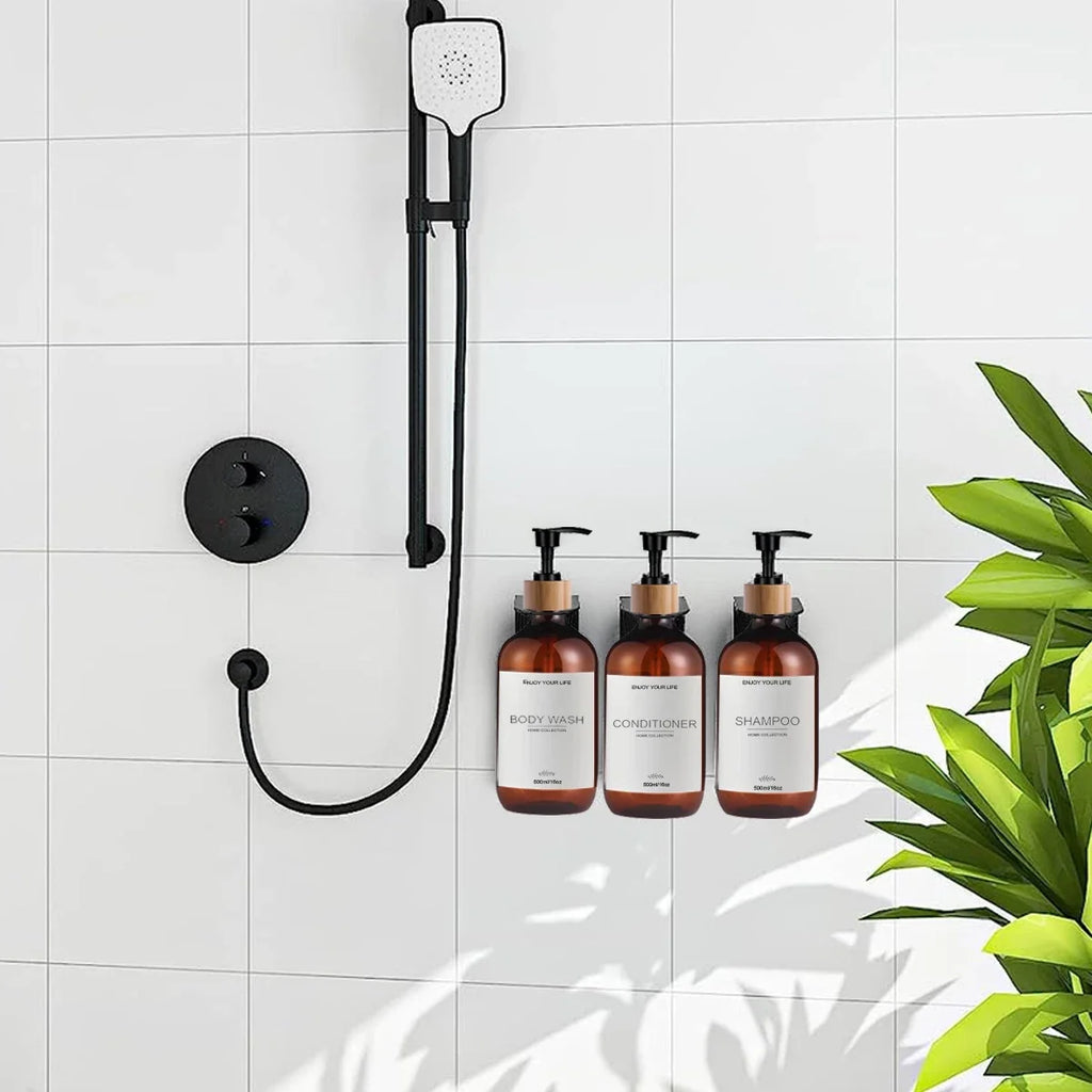 500ml Shampoo & Conditioner Pump Dispenser Bottles – 3 Pack
