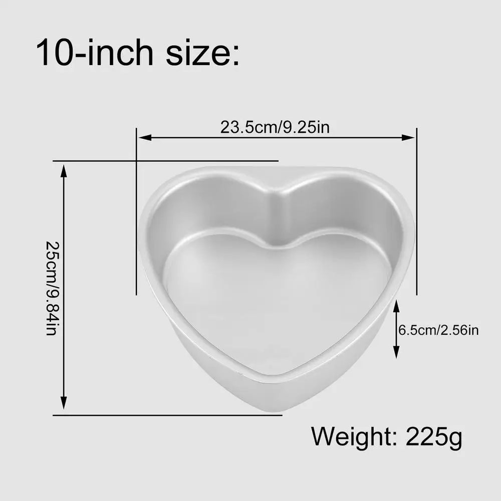 Heart Shaped Cake Pan Non-Stick Aluminum – 6/8/10 Inch