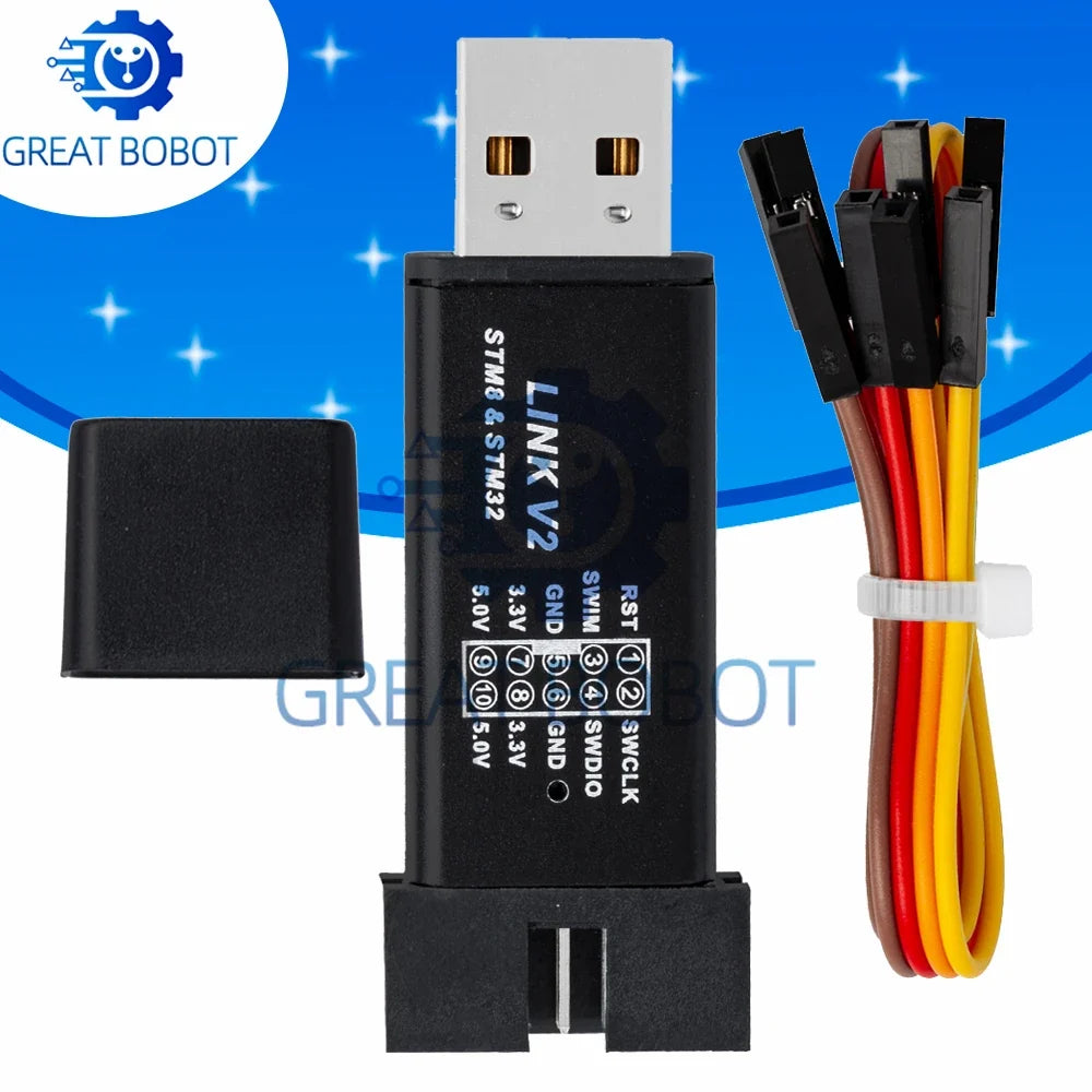 ST-Link V2 Mini STM8 STM32 Programmer with DuPont Cable