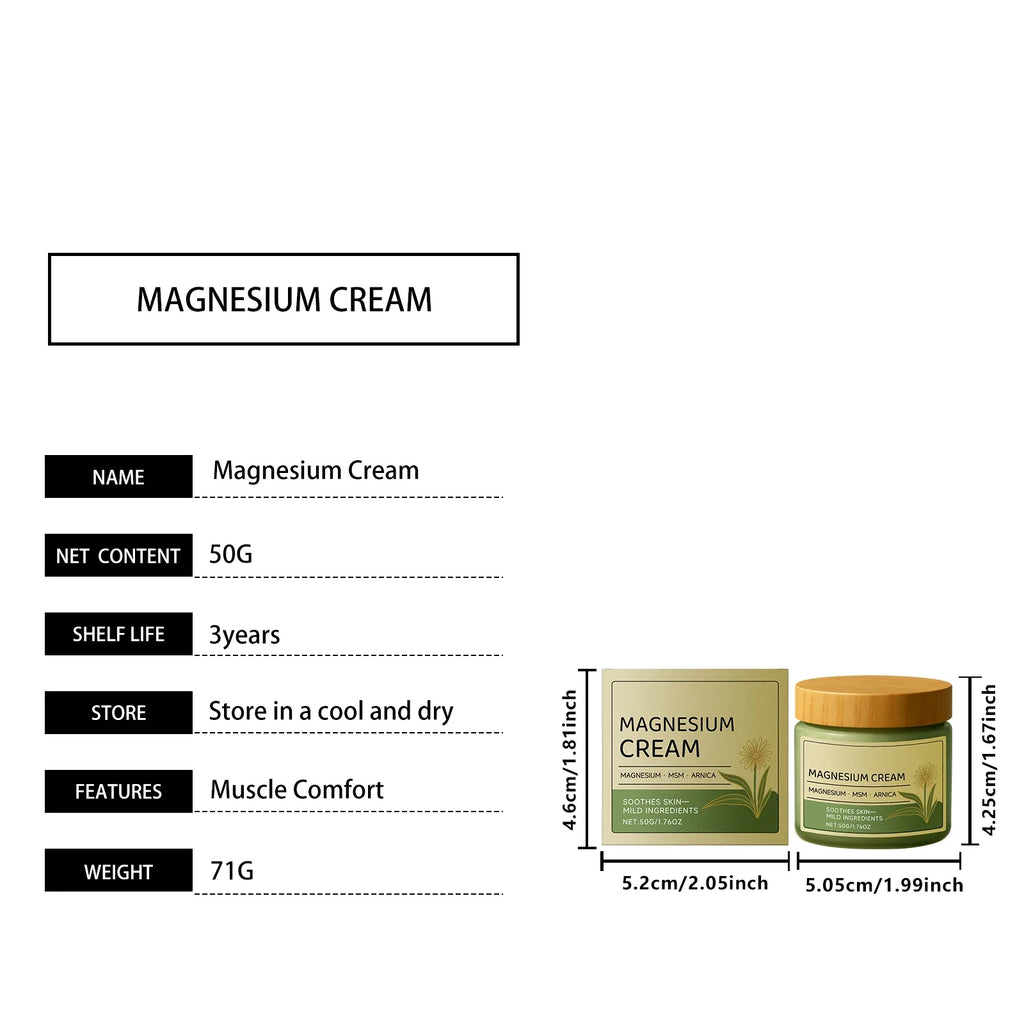 Hoygi Magnesium Body Cream 50g – MSM & Arnica Moisturizer