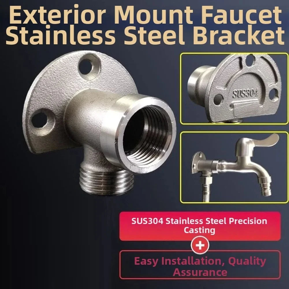 SUS304 Stainless Steel Faucet Fixed Base Wall Mount Bracket