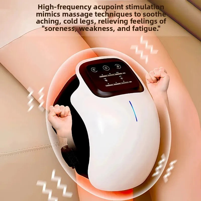 Cordless Heated Knee Massager | 3 Vibration Modes & LED Screen