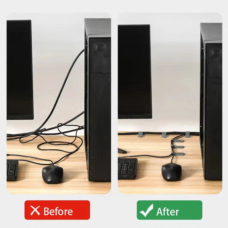 Reusable Self-Adhesive Cable Ties & Cord Organizer Straps