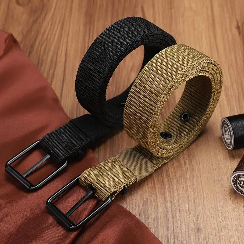 Unisex Canvas Eyelet Belt – Pin Buckle Jeans & Sports Belt