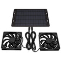 Solar Powered Dual Exhaust Fan – 10W Waterproof Ventilation Kit