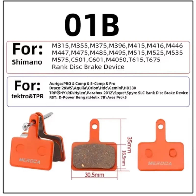 Bicycle Resin Brake Pad Mtb Shimano M375 M445 Mt200 Bb5 Bb7 Mountain