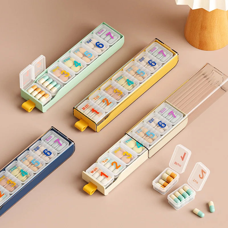 7-Day Travel Pill Organizer | Portable Weekly Tablet Box