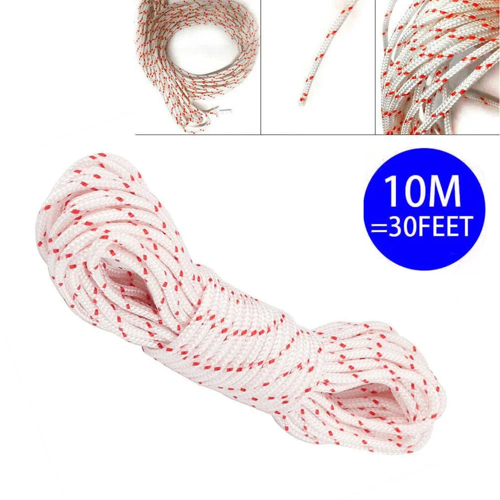10 Meters Recoil Starter Rope Pull Lawnmowers Resilient Garden Power