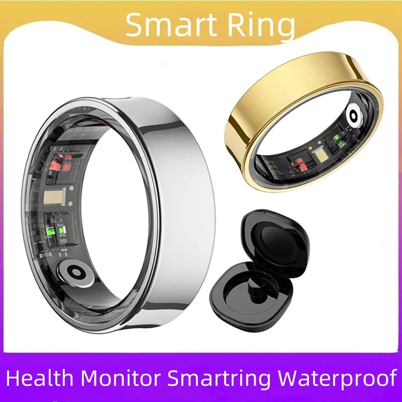R09 5ATM Waterproof Smart Ring Men Women Temperature Health Monitor