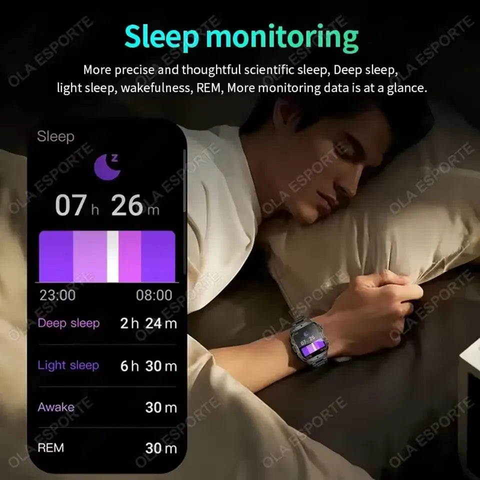 2026 Global Hiking Smartwatch 2 01''Screen 1100mAh Battery LED Light