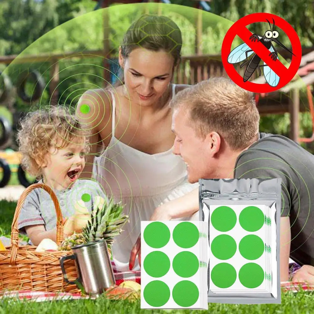 60-Pack Natural Mosquito Repellent Patches – DEET-Free Stickers