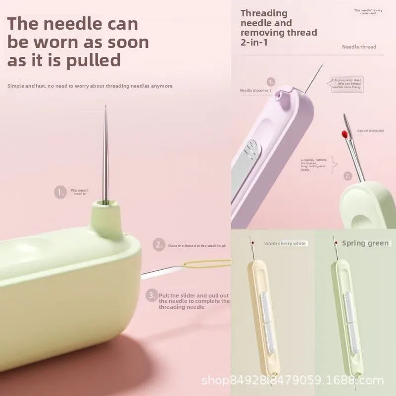2-in-1 Needle Threader & Seam Ripper Sewing Tool