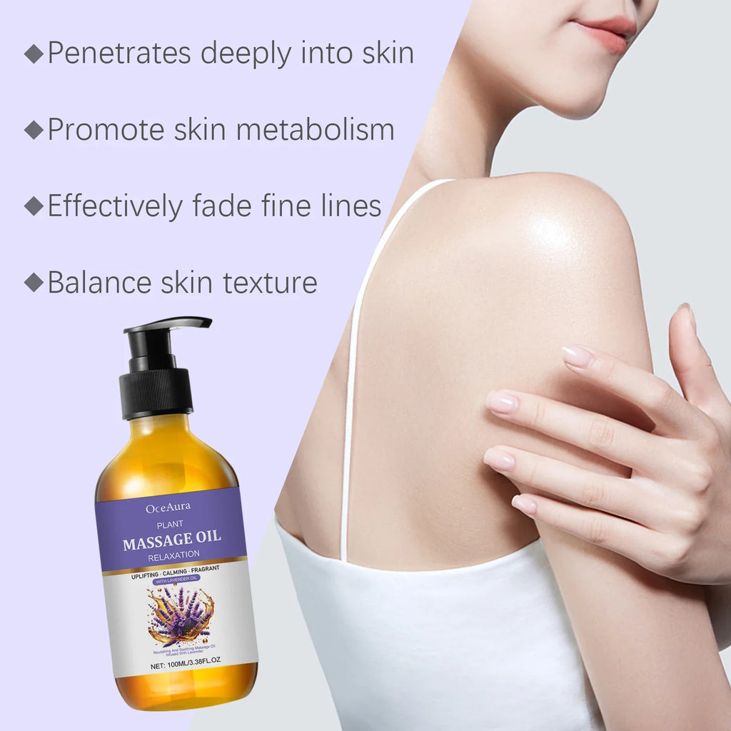 OceAura Lavender Essential Oil Body Massage Oil 100ml