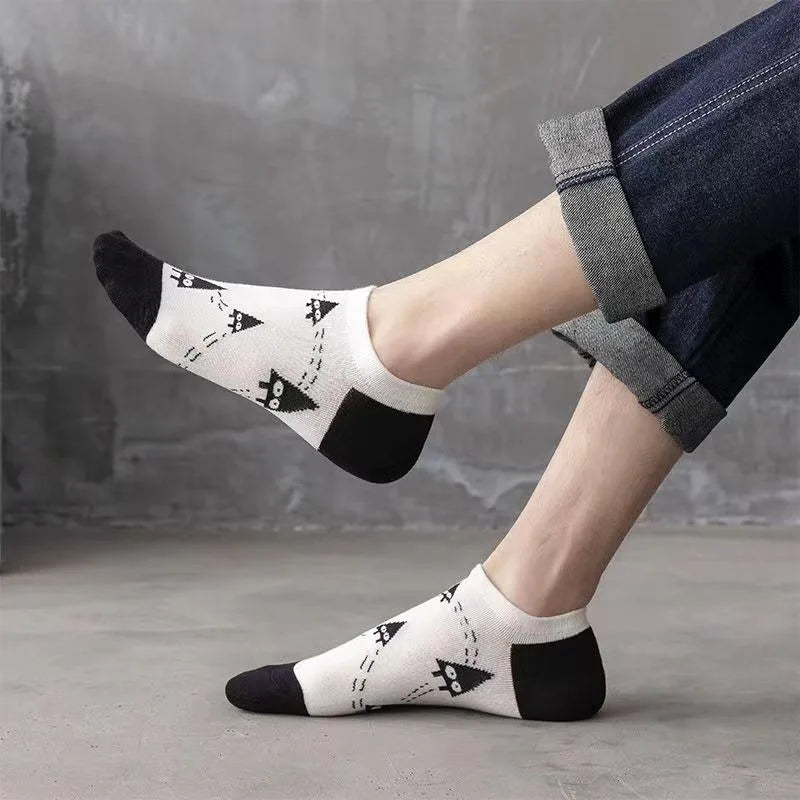 10 Pairs Cartoon Ankle Socks Men Women – Cute Breathable Set