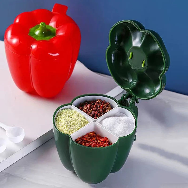 4-in-1 Press-Open Spice Jar – Kitchen & Camping Organizer