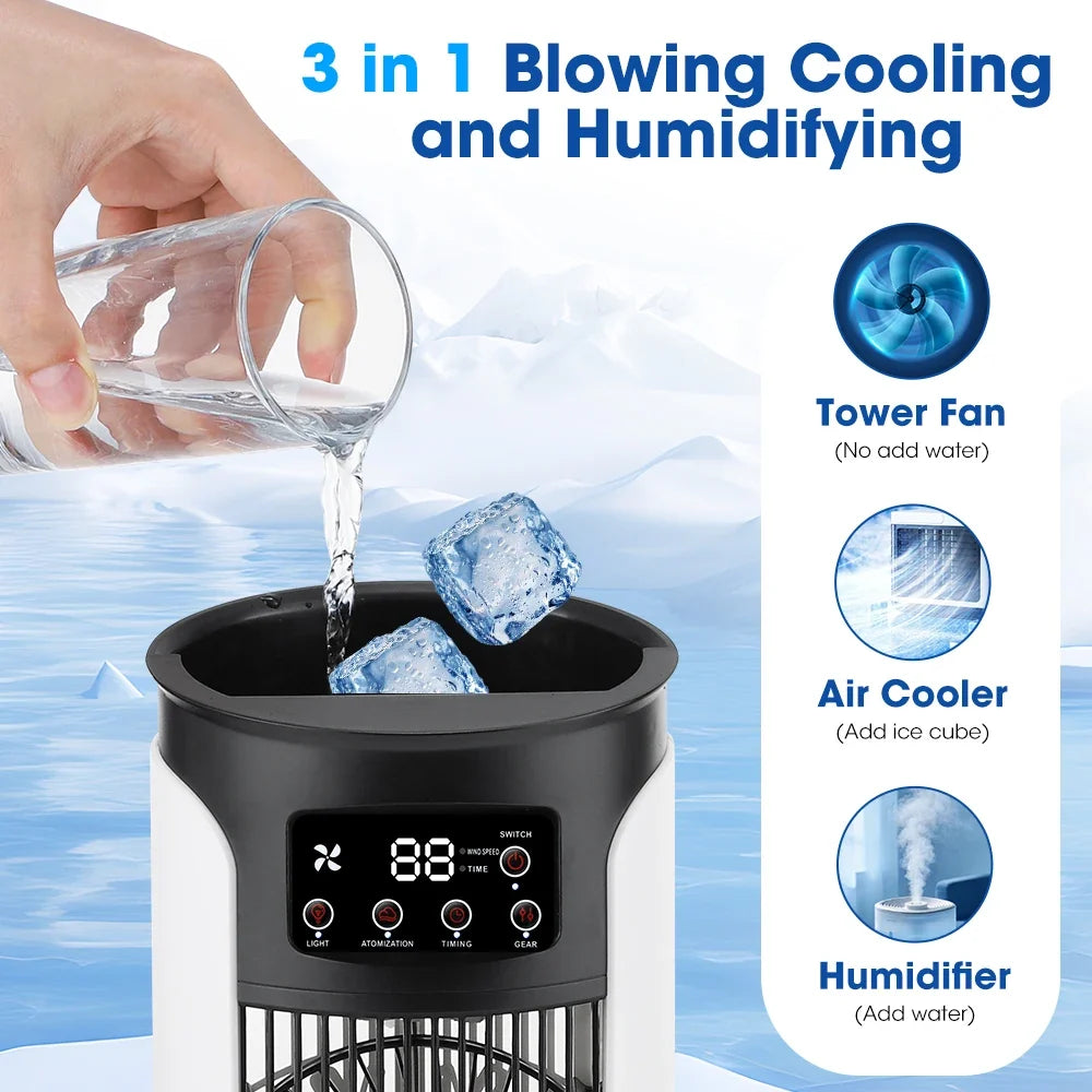 AFDEAL 6-Speed Desktop Misting Fan | Timer & 7-Color LED